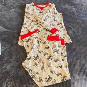 Wondershop Size Large Red and Gray Animal Print Pajama Pant Set